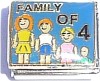 CT9093 Family of 4 on Blue Italian Charm
