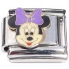CT9896 Minnie Purple Bow Italian Charm