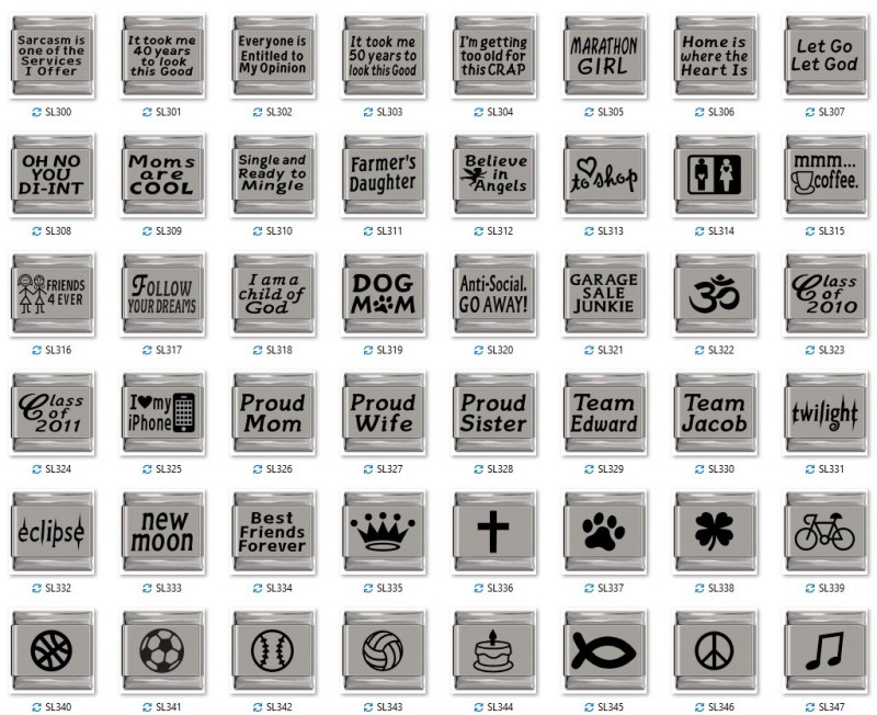 Collectible composable italian charms