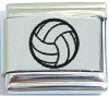 Volleyball Laser Italian Charm