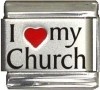 I Love my Church Italian Charm 