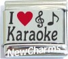 RH983 I Love Karaoke Laser Italian Charm