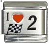 Red Heart with Flag Number 2