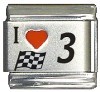 Red Heart with Flag Number 3