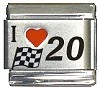 Red Heart with Flag Number 20