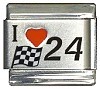 Red Heart with Flag Number 24
