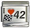 Red Heart with Flag Number 42