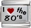 I Love the 80's Italian Charm 