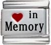 Heart In Memory Italian Charm 