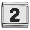 Black Number Italian Charms