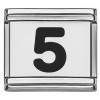Black Number Italian Charms