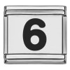 Black Number Italian Charms