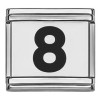 Black Number Italian Charms