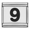 Black Number Italian Charms