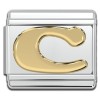 Gold Letter Italian Charms