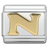Gold Letter Italian Charms