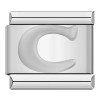 Silver Letter Italian Charms