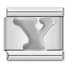 Silver Letter Italian Charms