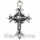 JT113 Silver Vintage Cross ORing Charm