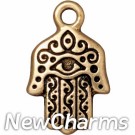 JT254 Gold Hamsa O-Ring Charm 