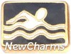 H1414 Swimming Floating Locket Charm