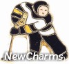 H1458 Hockey Player Floating Locket Charm