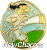 H1601 Karate Martial Arts Floating Locket Charm