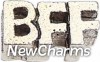 H4005 BFF Best Friend Forever Silver Floating Locket Charm