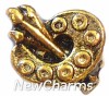 H6214 Vintage Gold Pallete Floating Locket Charm
