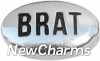 H7790 Brat on Silver Floating Locket Charm
