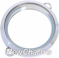 IS10  Twist Stainless Steel Inline Silver Big Round Loose Floating Locket