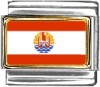 French Polynesia Flag Italian Charm