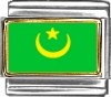 Mauritania Flag Italian Charm