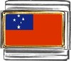 Samoa Flag Italian Charm