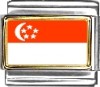 Singapore Flag Italian Charm