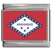 Arkansas Flag Italian Charm
