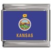 Kansas Flag Italian Charm