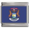 Michigan Flag Italian Charm
