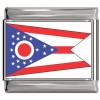 Ohio Flag Italian Charm