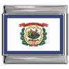 West Virginia Flag Italian Charm