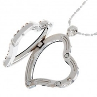 Curvy Heart CZ Locket